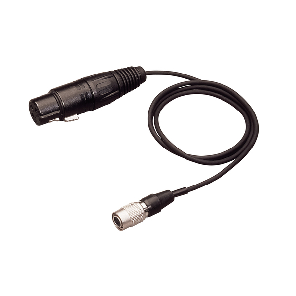 XLRW MICROPHONE INPUT CABLE, 29.5" LONG TERMINATED WITH LOCKING 4-PIN HRS-TYPE CONNECTOR